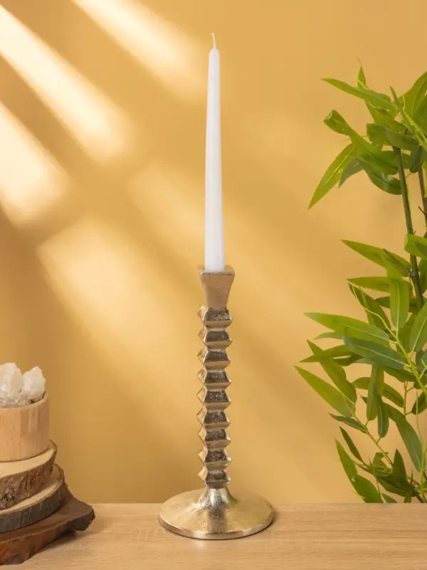 Подсвечник "Башня" алюминий 12х12х27 см