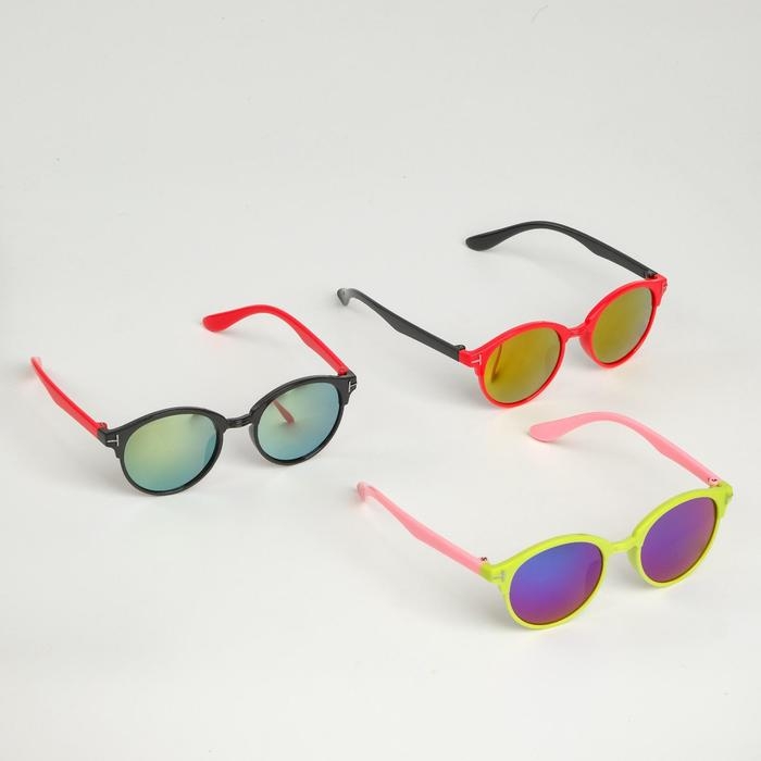 Очки солнцезащитные детские OneSun, UV 380, оправа с пластиковыми вставками, 12.5×4.5 см, микс Очки солнцезащитные детские OneSun, UV 380, оправа с пластиковыми вставками, 12.5×4.5 см, микс