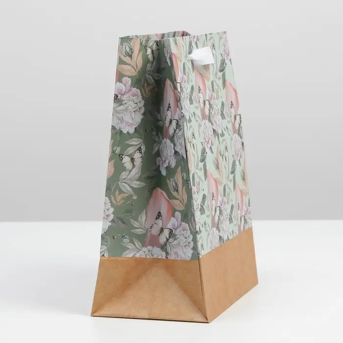 Пакет подарочный крафтовый, упаковка, «Живи мечтой», MS 18 х 23 х 8 см Пакет подарочный крафтовый, упаковка, «Живи мечтой», MS 18 х 23 х 8 см