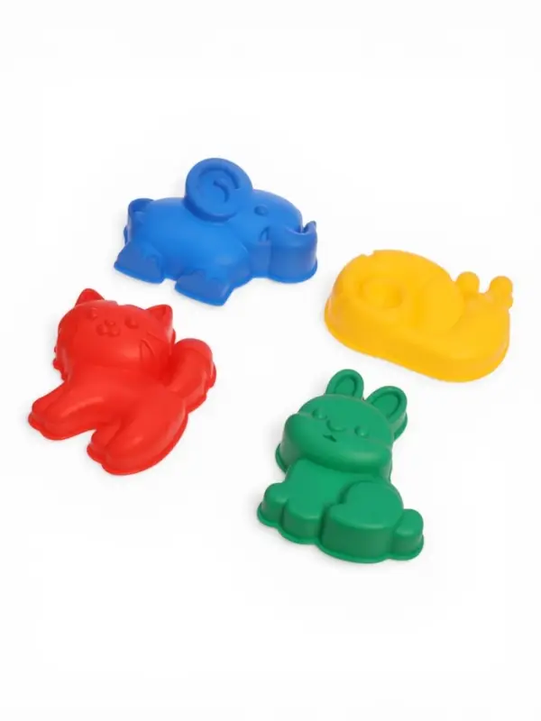 Набор игрушек для песочницы: ведёрко, 4 формочки для песка, грабли, лопатка, МИКС