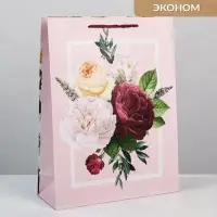 Пакет подарочный ламинированный, упаковка, Love, L 28&times;38&times;9 см