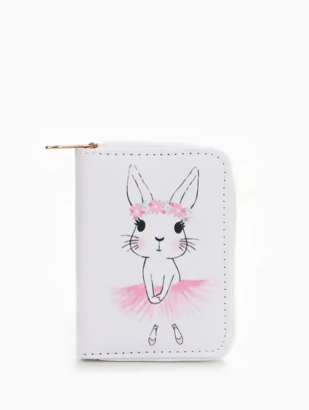 Кошелёк на молнии Выбражулька &laquo;Зайка&raquo;, белый