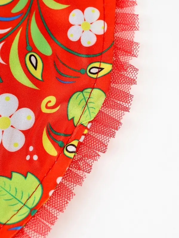 Карнавальный воротник "Народная краса" цвет красный