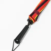 Зонт - трость полуавтоматический &laquo;Радуга&raquo;, эпонж, 16 спиц, R=48/55 см, D=96 см, разноцветный