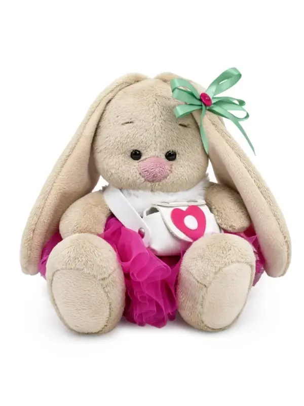 Мягкая игрушка &laquo;Зайка Ми&raquo;, в меховом воротничке и юбочке, 15 см