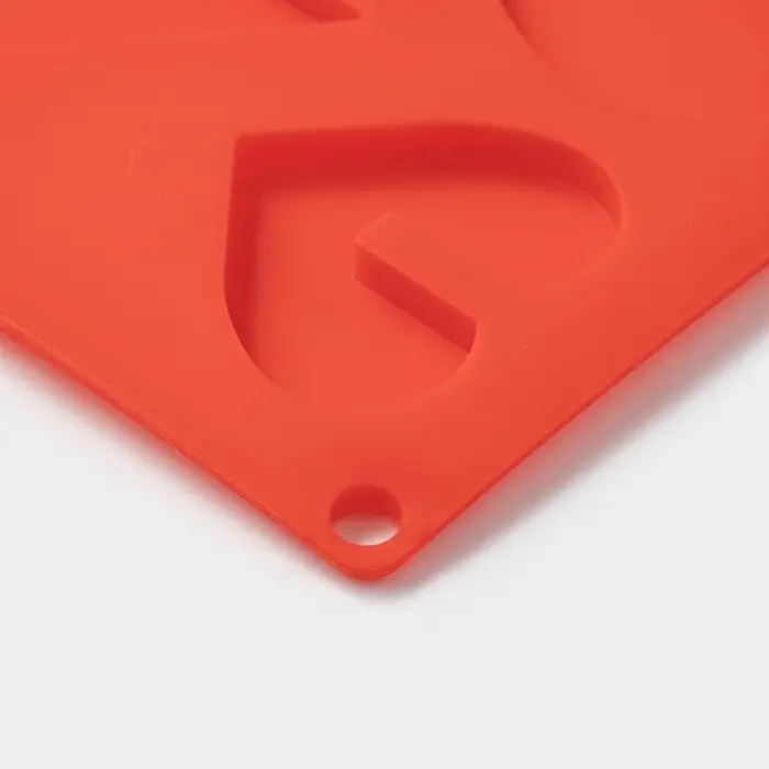 Форма для шоколада 3D Доляна &laquo;Сердце&raquo;, силикон, 17&times;29 см, 6 ячеек (8.5&times;6.2 см), МИКС