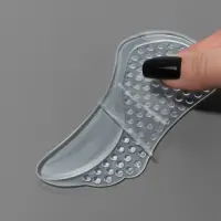 Полустельки для обуви, с супинатором, массажные, на клеевой основе, силиконовые, 12&times;6 см, пара, прозрачные