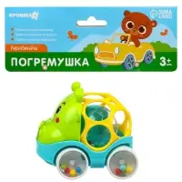 Машинка - погремушка Крошка Я &laquo;Жирафик&raquo;, с эластичными элементами