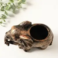 Подставка для мелочей &laquo;Слон со слонёнком&raquo;, 16&times;12&times;8 см, под бронзау