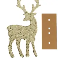 Декор новогодний Лесная мастерская &laquo;Яркий олень&raquo; золотой, 6&times;14&times;24 см