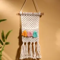 Кармашек текстильный, подвесной, 22&times;50 см, белый