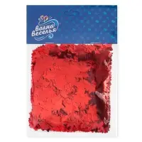 Конфетти «Звезда» красные, металлик, 1.5 см, 50 г