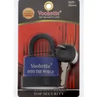 Замок навесной, 55 мм, медный цилиндр, влагозащищенный, короткая дужка, 3 ключа МИКС