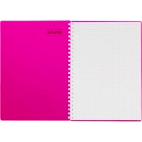 Бизнес-тетрадь А5 80л Attache гребень клетка пластик бордов с тиснением