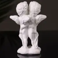 Фигурка гипс &laquo;Ангелы шепчутся&raquo;, 9&times;6.5&times;3.5 см, натуральный