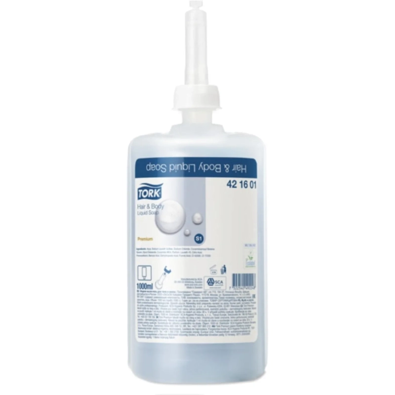 Картридж с жидким мылом Tork S1 Prem мыло-гель &nbsp;1л, 420601