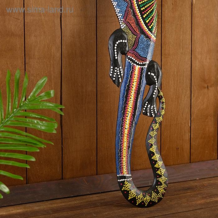 Панно декоративное  Панно декоративное "Ящерица геккон" 97х15х1,5 см МИКС