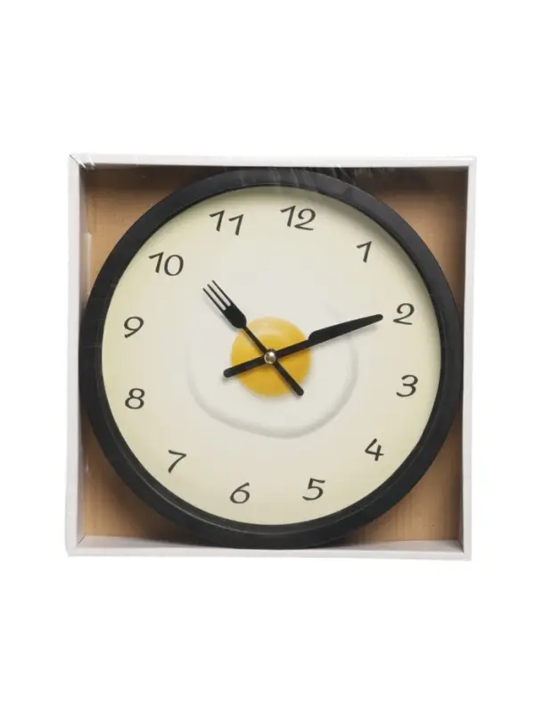 Часы настенные классические &laquo;Яичница&raquo;, серия: Кухня, бесшумные, плавный ход, d=23 см