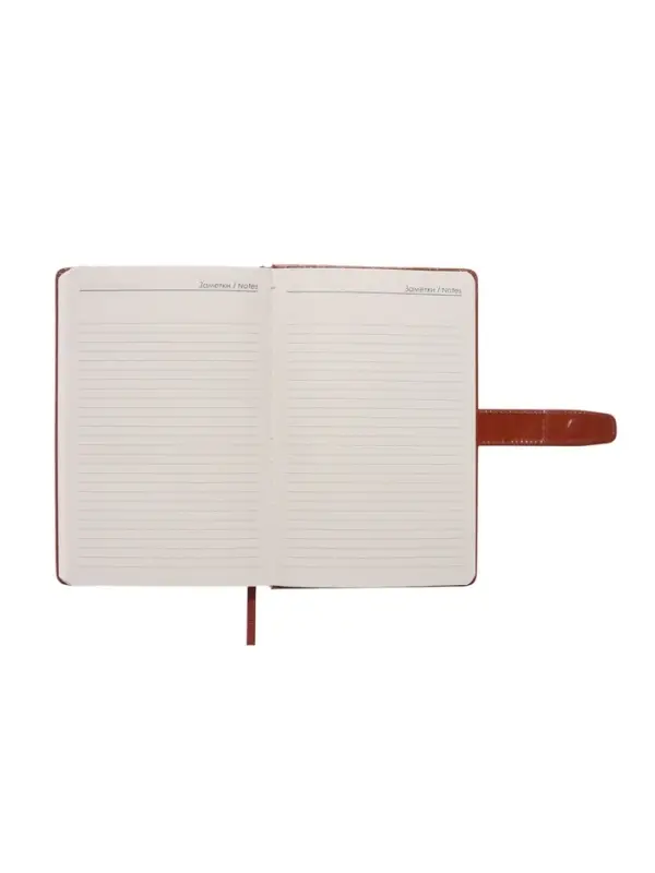 Ежедневник недатированный формат А5, с хлястиком, 128л, линия, пвх, Красный