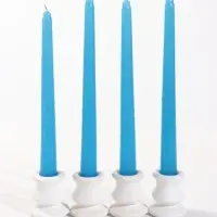 Свечи античные, набор 4 шт., 2.2&times;24 см, 8 ч, 50 г, синие