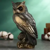 Фигурка гипс &laquo;Сова&raquo;, бронза, 10&times;22&times;8 см