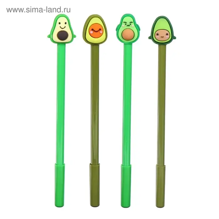 Ручка-прикол Calligrata &laquo;Авокадо&raquo;, синий стержень, гелевая