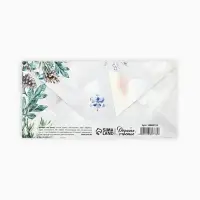 Конверт для денег новогодний &laquo;Мандарины&raquo;, тиснение, 16.5&times;8 см