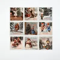 Набор магнитов новогодних «Винтаж» полимер 24 шт.