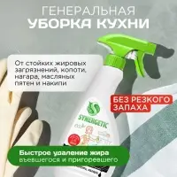 Средство чистящее SYNERGETIC для кухни, удаление жира, копоти и нагара Антижир, биоразлагаемое, 0.5 л