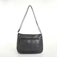 Сумка женская кросс-боди на молнии, 20&times;8.5&times;15 см, однотонная, серая