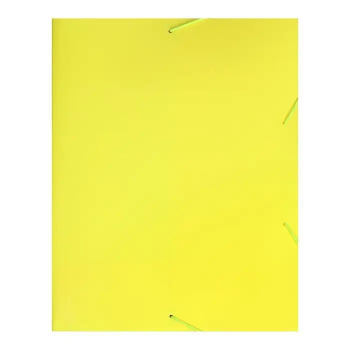 Папка на резинке А4, 500 мкм, Calligrata Neon, корешок 30 мм, неоновая, жёлтая