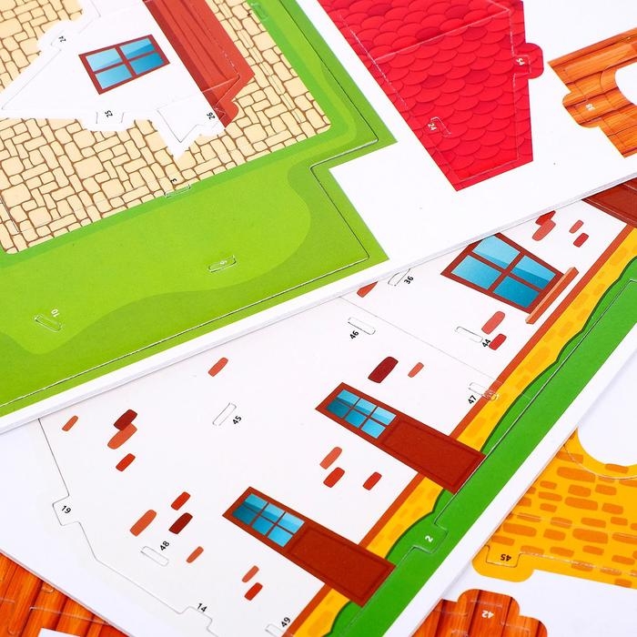 Конструктор 3D из пенокартона «Чудесный дом», 25 деталей Конструктор 3D из пенокартона «Чудесный дом», 25 деталей