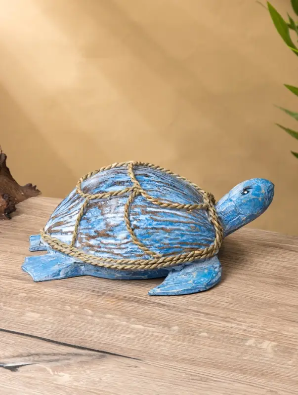 Сувенир Сувенир "Черепаха" дерево сиграсс, кокос, 25х16х10 см, цв. голубой