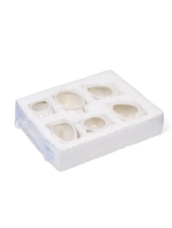 Декоративный горшок для цветов &laquo;Ракушка&raquo;, керамический, белый, набор 6 шт.