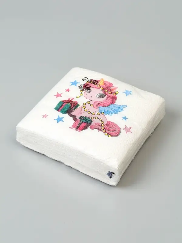 Салфетки бумажные «Лошадка с подарками», однослойные, 24×24 см, набор 20 шт. Салфетки бумажные «Лошадка с подарками», однослойные, 24×24 см, набор 20 шт.