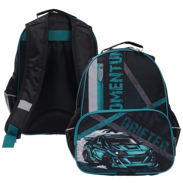 Рюкзак школьный, 37 х 26 х 13 см, эргономичная спинка, Calligrata ОРТ Рюкзак школьный, 37 х 26 х 13 см, эргономичная спинка, Calligrata ОРТ "Тачка"