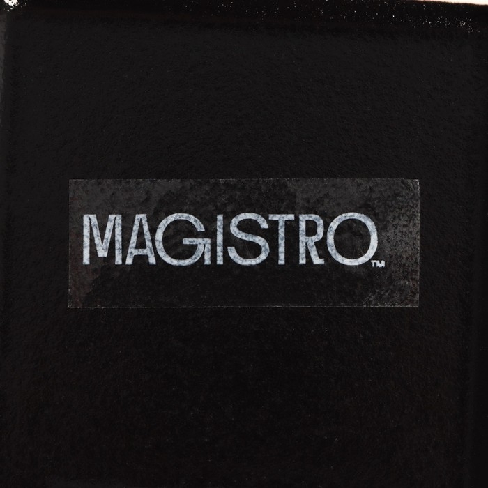 Блюдо фарфоровое для подачи с бамбуковой ручкой Magistro «Галактика», 30×20,5×2,3 см, цвет чёрный Блюдо фарфоровое для подачи с бамбуковой ручкой Magistro «Галактика», 30×20,5×2,3 см, цвет чёрный