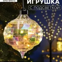 Ёлочная игрушка светодиодная &laquo;Ретро&raquo;, 17&times;12 см, 12 LED, от батареек ААх2, свечение тёплое белое