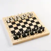 Настольные игры 3 в 1: шахматы, шашки, нарды, деревянные, большие, 40&times;40 см