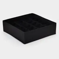 Органайзер для хранения белья Доляна &laquo;Смарт&raquo;, 24 ячейки, 32&times;32&times;10 см, чёрный