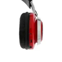 Наушники беспроводные, накладные, Luazon RX-1, Bluetooth 4.2, с микрофоном, с подсветкой LED, microSD, FM, 250 мАч, красные