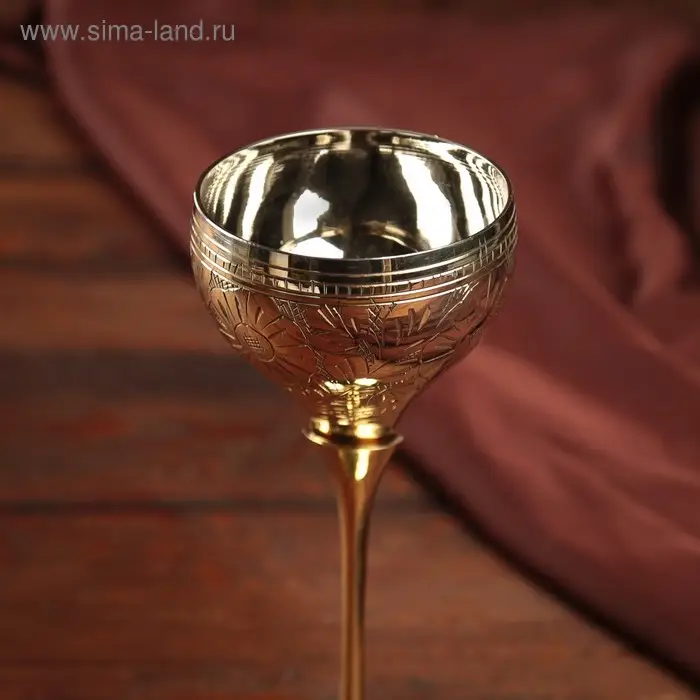 Бокал для вина, 20×9×9 +/- 1 см, латунь Бокал для вина, 20×9×9 +/- 1 см, латунь