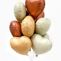 Воздушный шар фольгированный 18" &laquo;Сердце&raquo;, набор 12 шт.