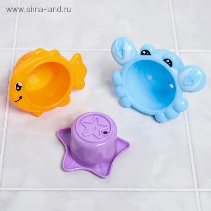 Набор игрушек для ванны «Кит и морские друзья», Крошка Я Набор игрушек для ванны «Кит и морские друзья», Крошка Я