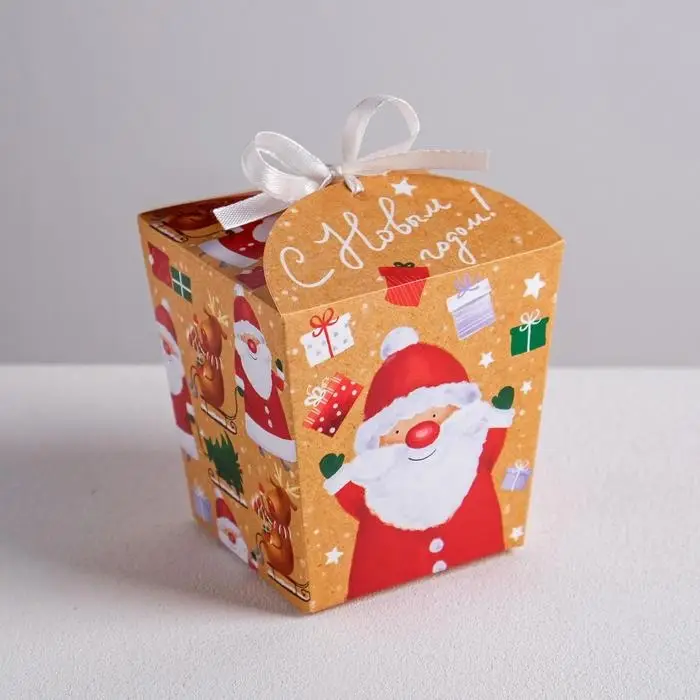 Бонбоньерка новогодняя «Санта», 7,5 х 8 х 7,5 см, Новый год Бонбоньерка новогодняя «Санта», 7,5 х 8 х 7,5 см, Новый год