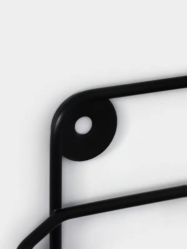 Держатель для туалетной бумаги с полочкой, 19&times;10&times;14.5 см, чёрный