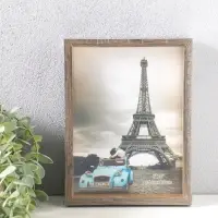 Фоторамка пластик 15х20 см "Ламберто" бежево-чёрный с золотом 21х16х3,5 см