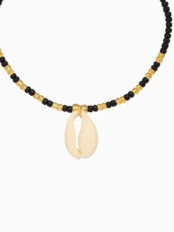 Браслет Браслет "Виколия" длина 16 см, цв. чёрный, золотистый