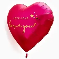 Воздушный шар фольгированный 63" &laquo;Сердце, фуксия"