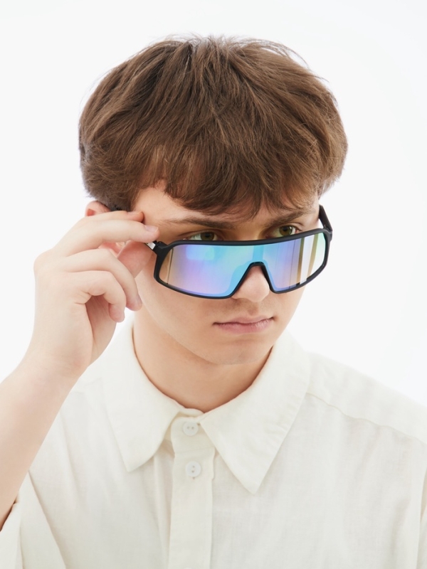 Очки солнцезащитные спортивные, uv 400, ширина 14.1 см, дужка 14.3 см, высота 5.3 см, синие 108078 Очки солнцезащитные спортивные, uv 400, ширина 14.1 см, дужка 14.3 см, высота 5.3 см, синие 108078